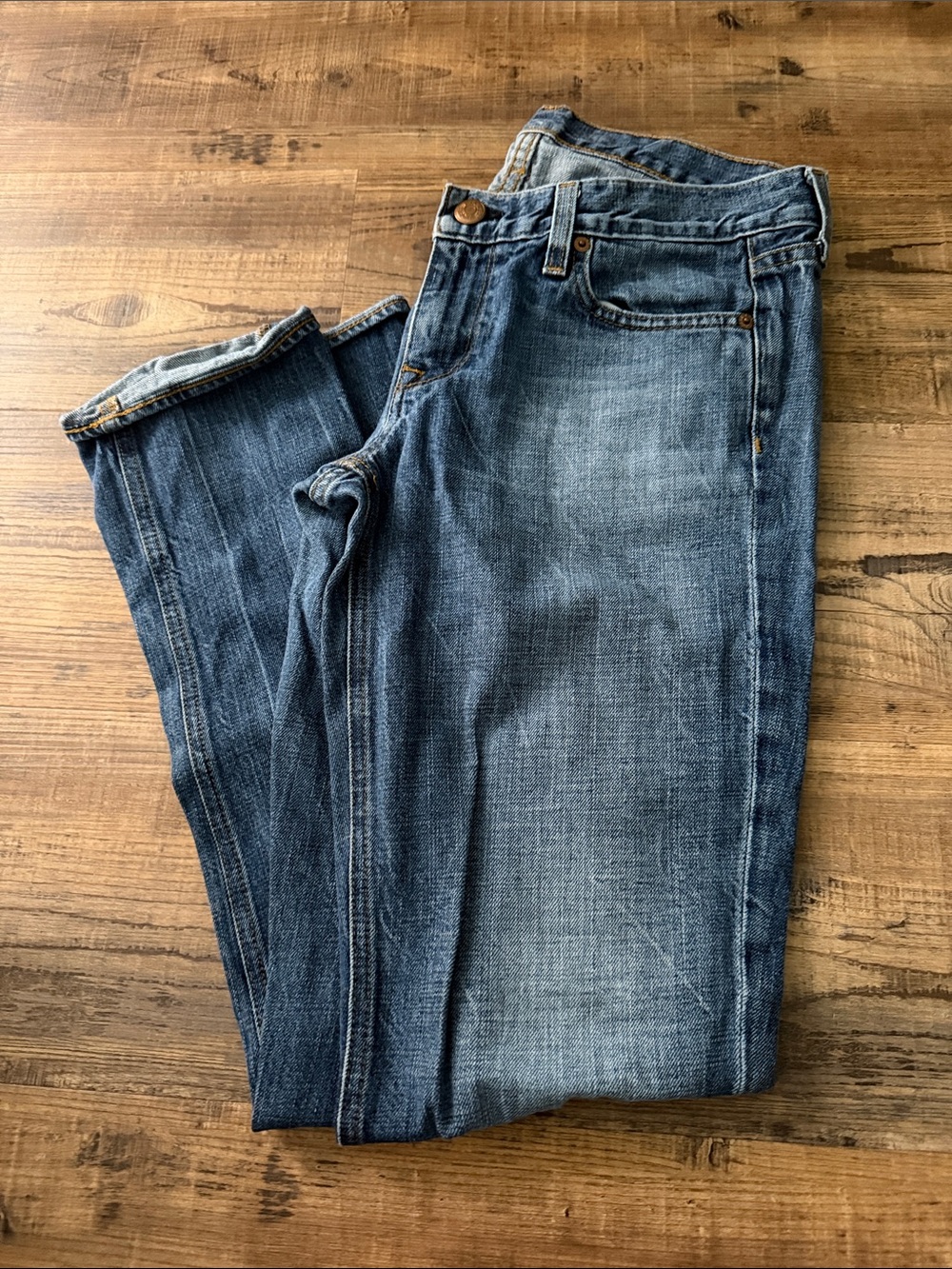 Woman’s Blue Washed Denim Jeans